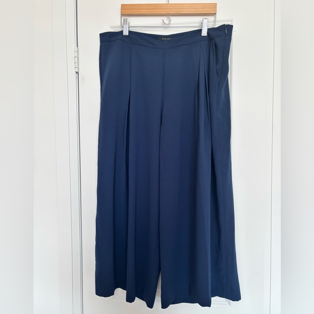 ALICE HOPE Navy Wide Leg Capri Pant US12 - Picture 2 of 8